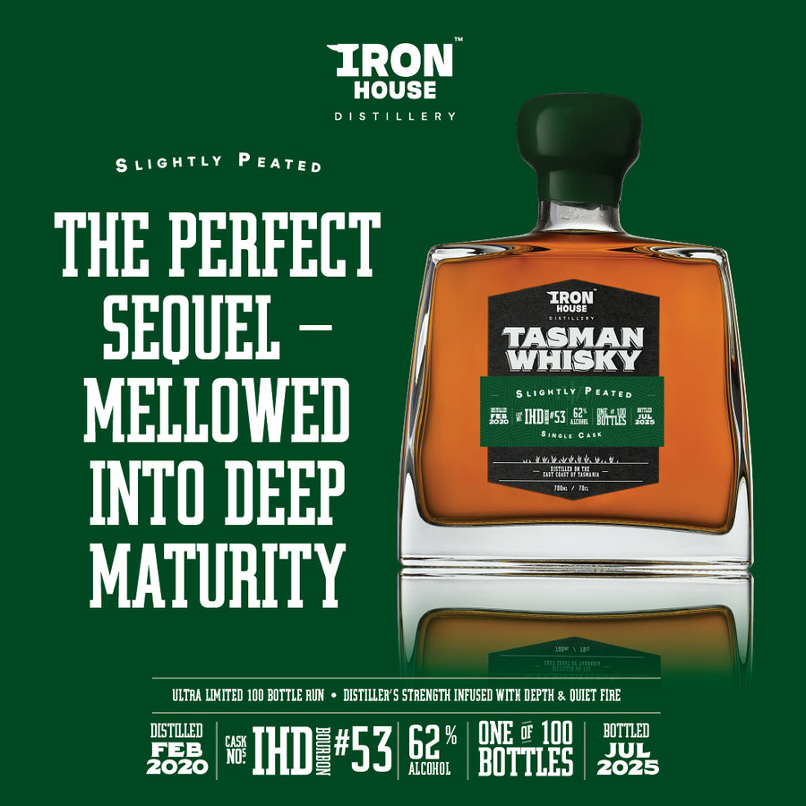 Slightly Peated Cask - 2025 Edition - Distiller's Release Cask Strength Bourbon Finish - Tasmanian Single Malt