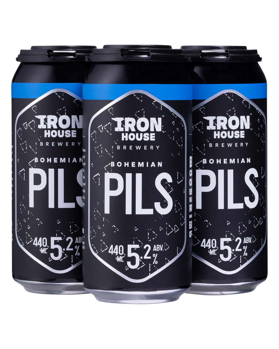 IronHouse_Brewery_Bohemian_Pils_440ml_4 Pack Can